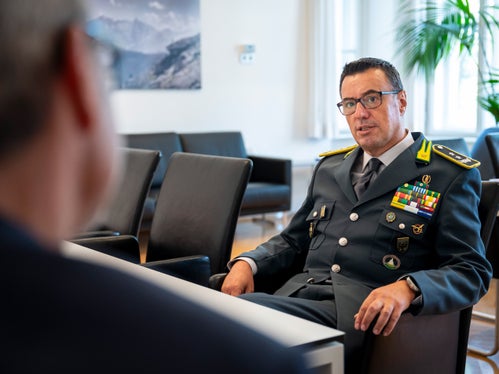 Il generale di Divisione Gavino Putzu ha parlato dei suoi anni alla guida del Comando regionale come di un’esperienza positiva, arricchente anche dal punto di vista manageriale. (Foto: USP/Fabio Brucculeri)