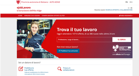 La borsa lavoro dell'Alto Adige eJobLavoro offre l'accesso ad un numero sempre più grande di posti di lavoro liberi. Vi è stata inoltre integrata anche la piattaforma Karriere Südtirol. (Foto: USP)