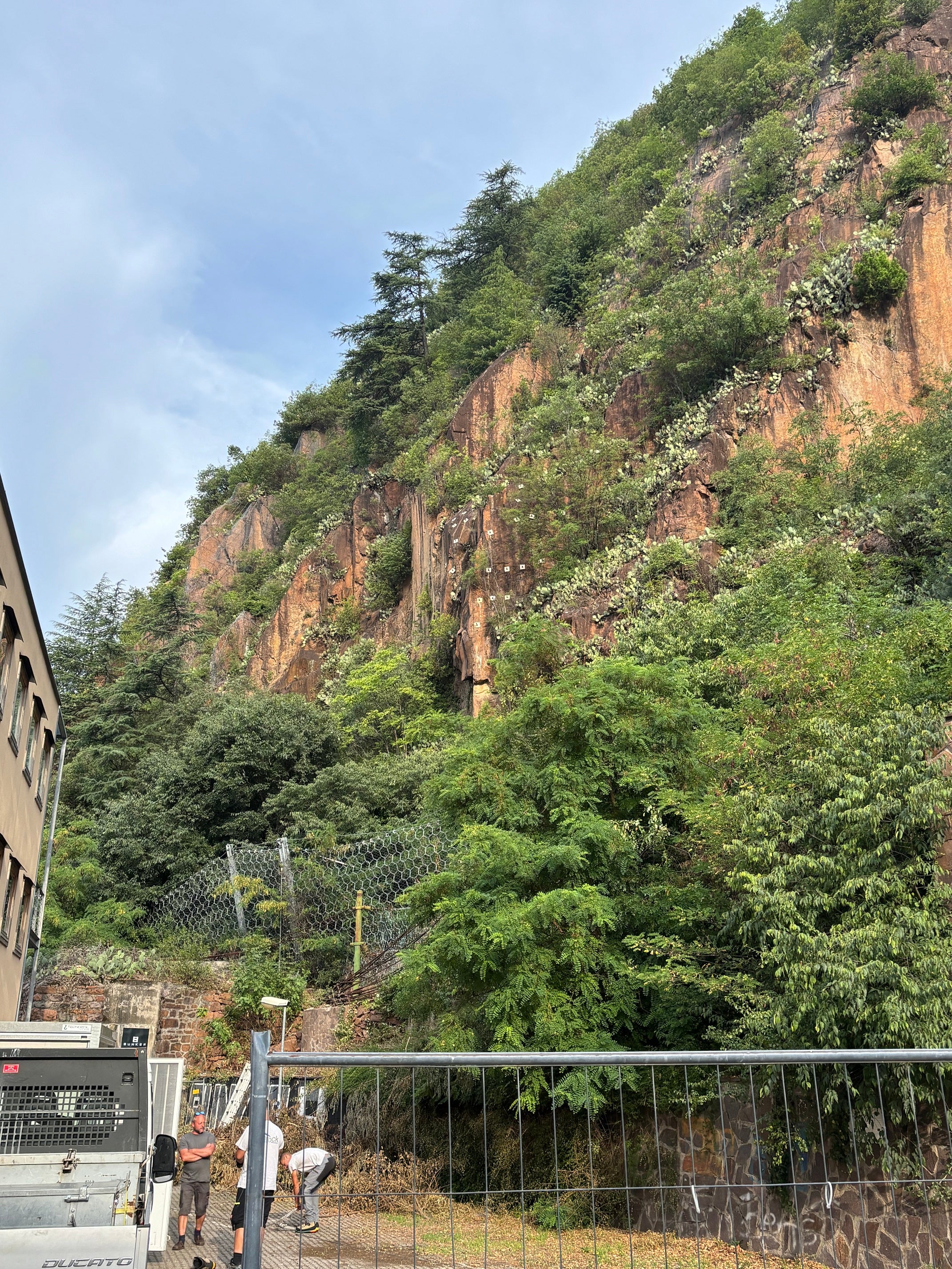 Per ridurre il rischio di caduta massi, l'Agenzia del Demanio ha recentemente iniziato i lavori sopra il centro di riabilitazione in via Fago a Bolzano. (Foto: USP/Agenzia Demanio provinciale)