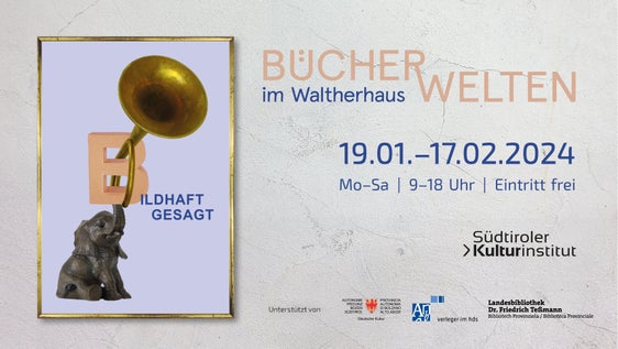 Fino al 17 febbraio 2024 la mostra del libro “Bücherwelten” aprirà nuovamente le porte a tutti coloro che vogliono scoprire le novità editoriali del 2023 (Foto: ASP/Südtiroler Kulturinstitut)