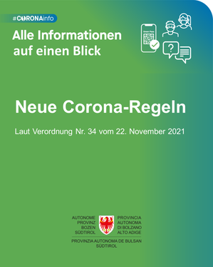 Neue Anti-Corona-Regeln laut Verordnung Nr. 34 vom 22. November 2021. (Bild: LPA)