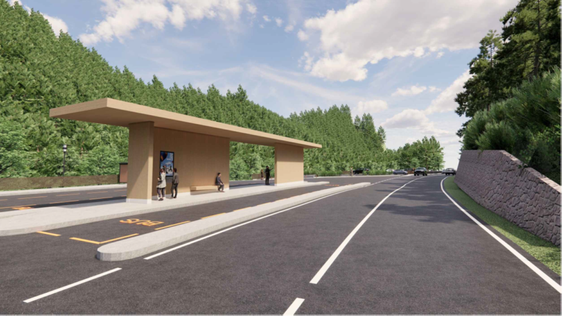 Der neue Busbahnhof soll einen bequemen und sicheren Umstieg zu den öffentlichen Verkehrsmitteln ermöglichen. (Rendering: LPA/Baucon, Simon Neulichedl)