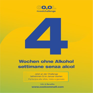 Eines der Kampagnenmotive mit dem Aufruf, einen Monat auf Alkohol zu verzichten. (Foto: Forum Prävention) 