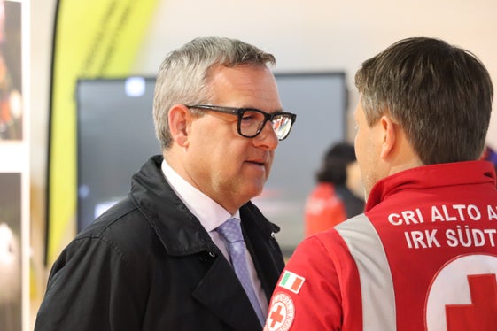 L'assessore provinciale Christian Bianchi ha sottolineato, nell'ambito della protezione civile, l'importanza di fare prevenzione. (Foto: USP/Maja Clara)