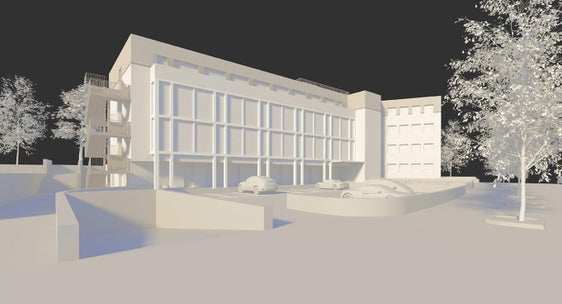 Das Modell des erweiterten Gesundheits- und Sozialsprengels in der Romstraße 3 in Meran (Foto: LPA/Abteilung Hochbau)