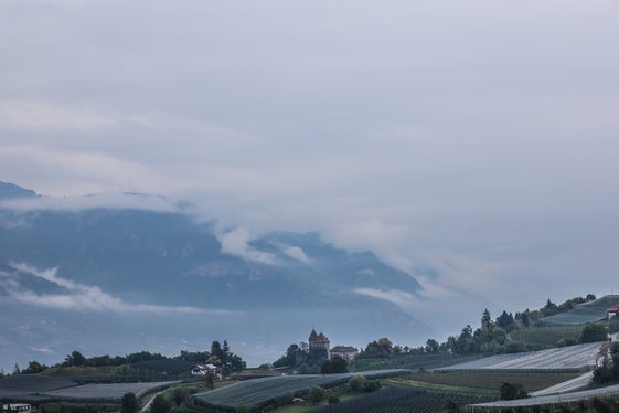 Wetterbild des Monats Oktober 2026: Prissian bei Regen (Foto: LPA/Martin Geier)