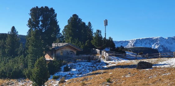 Un'immagine dell'impianto attualmente esistente sulla Getrumalm a Sarentino. (Foto: ASP/RAS)