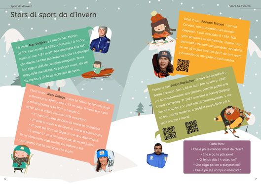 Das Arbeitsheft Wintersport ist Teil der didaktischen Sammlung Laurun deboriada. (Foto: LPA/Landesdirektion ladinische Kindergärten und Schule)