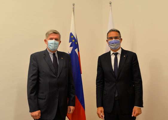 Der slowenische Botschafter Tomaž Kunstelj und Landeshauptmann Arno Kompatscher (Foto: LPA/Igor Cocca)