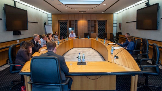 Un momento dell'incontro avvenuto a Palazzo Widmann (Foto: ASP/Fabio Brucculeri)