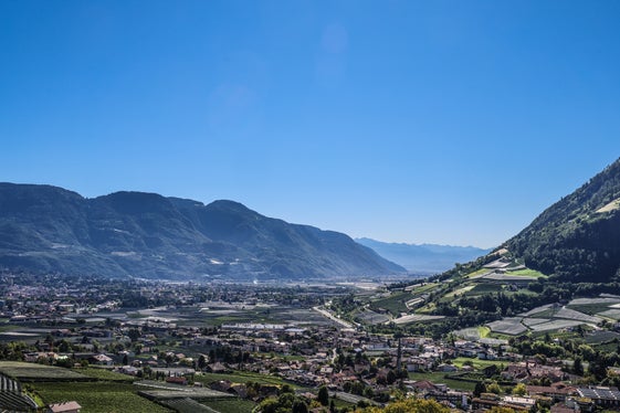 Wetterbild des Monats September 2026: Algund und Meran (Foto: LPA/Martin Geier)