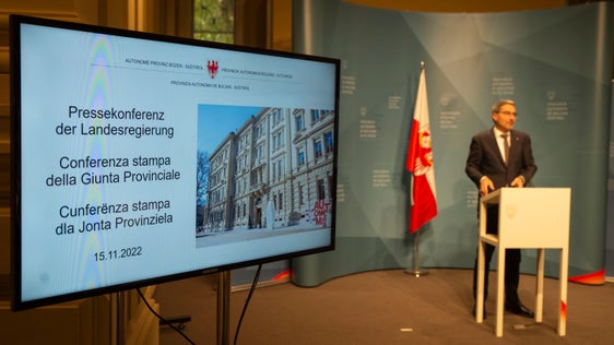 L'ultima conferenza stampa del 2022 sulle decisioni assunte dalla Giunta provinciale si terrà venerdì 30 dicembre alle 12.30 (Foto: ASP/Fabio Brucculeri) 