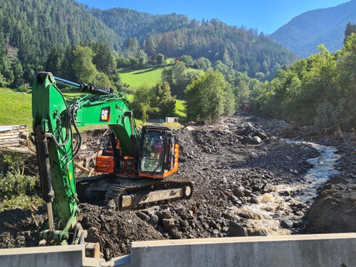 Un'immagine dei lavori realizzati lungo il rio Ploner (Foto: ASP/Ufficio sistemazione bacini montani Nord)