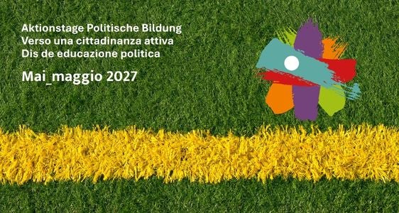 Il prossimo anno si terranno le Giornate di cittadinanza attiva sul tema "spazi d'azione". Chi intende organizzare eventi su questo tema dal 2 al 9 maggio 2027 può rivolgersi all’Ufficio Educazione permanente e lingue. (Grafica: Ufficio Educazione permanente e lingue)