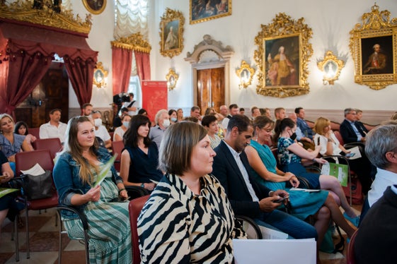 Un momento della cerimonia tenutasi oggi a al Palazzo Mercantile di Bolzano. (Foto: ASP/Claudia Corrent)