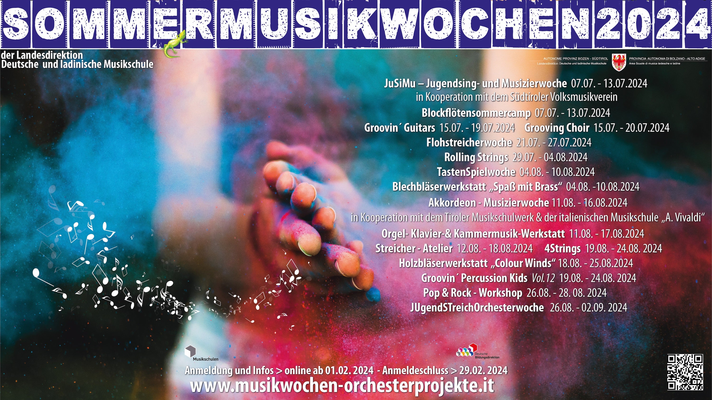 Vom 1. bis 29. Februar kann man sich online für die Angebote der Sommermusikwochen 2024 anmelden. (Foto: LPA/Landesmusikschuldirektion)