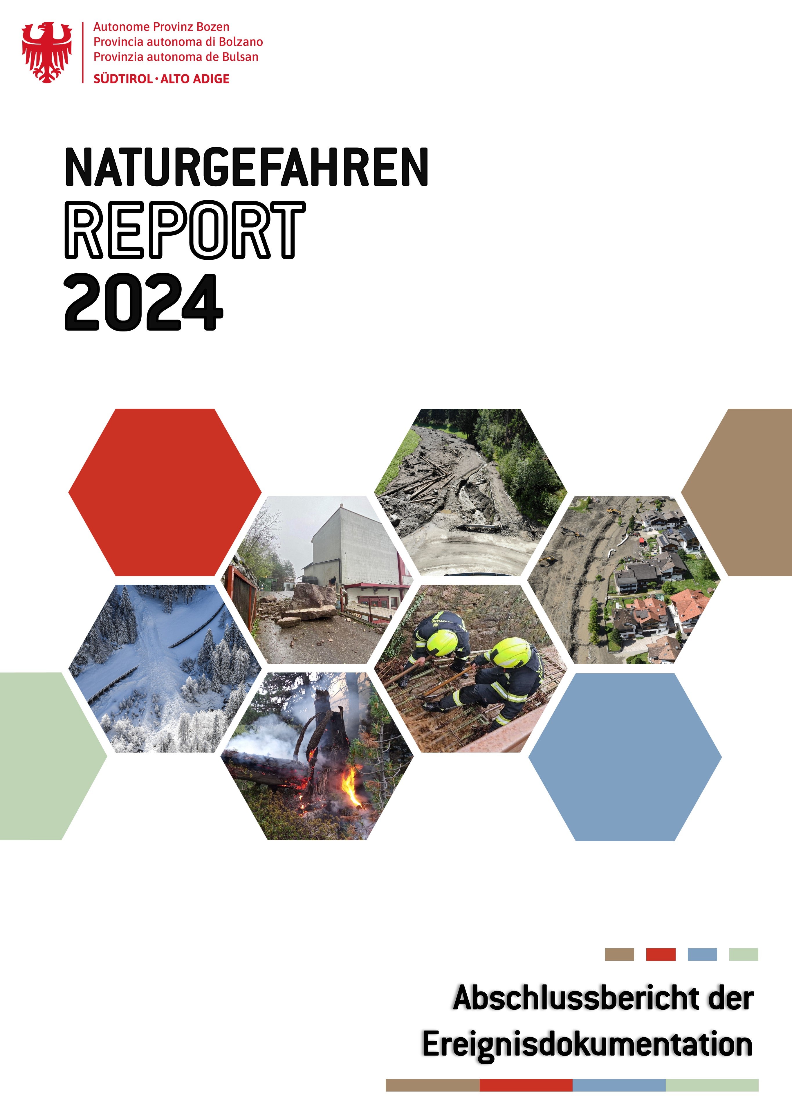 Druckfrisch: der Bericht der Dokumentation der Naturereignisse in Südtirol im Jahr 2024 (Foto: LPA/Landeswarnzentrum)