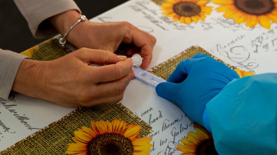 Nasenflügeltests auf freiwilliger Basis zum Start ins Bildungsjahr 2021/22. Die Landesregierung ruft auf: "Teilnehmen, um den Präsenzunterricht dauerhaft zu sichern." (Foto: LPA/Fabio Brucculeri)
