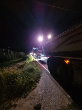 Die Asphaltierungsarbeiten in Rabland (im Bild) wurden vor allem nachts abgewickelt, um den Verkehr nicht zu beeinträchtigen. (Foto: LPA/Landesabteilung Straßendienst)