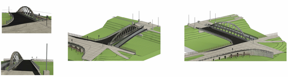 Eine neue Konstruktion mit einer Spannweite von 40,26 Metern ersetzt die alte Brücke in Naturns. (Rendering: LPA/Landesabteilung Tiefbau)