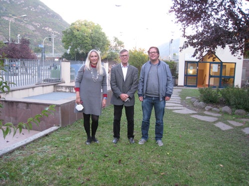 L'ofize de presidënza nü dl Consëi scolastich provinzial (d.m.c.): Chiara Nocentini (vizepresidënta), Christoph Buratti (presidënt) y Ivan Senoner (vizepresidënt). (Foto: USP/Carla Pedevilla)