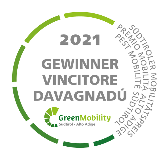 Siegel für die Gewinner des Südtiroler Mobilitätspreises 2021