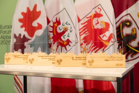 Per la prima volta, nell’ambito degli Euregio-Awards sono stati assegnati premi in due categorie per ciascun riconoscimento (Premio Giovani Ricercatori Euregio e Premio Innovazione dell'Euregio), per un totale di quattro vincitori. (Foto: Land Tirol/Sedlak)