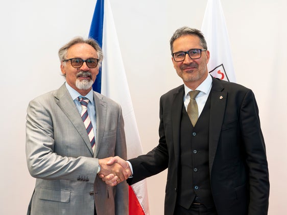 Il presidente della Provincia autonoma di Bolzano Arno Kompatscher ha accolto a Palazzo Widmann il Console generale della Repubblica Ceca a Milano Ivan Počuch. (Foto: USP/Fabio Brucculeri)