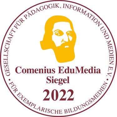 Il logo del premio Comenius-Siegel conferito dalla Gesellschaft für Pädagogik, Information und Medien e.V.