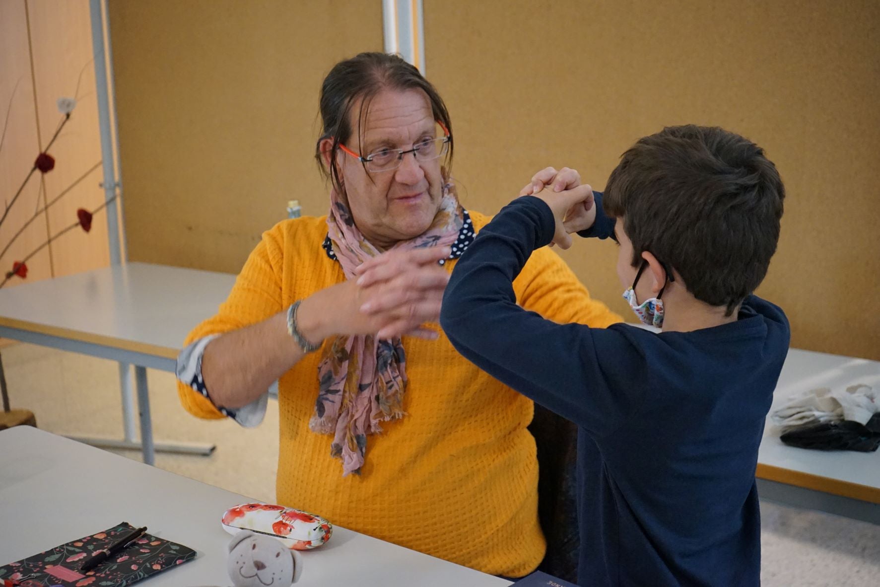 Autorenbegegnung mit Thomas Hauck im Rahmen der Autorenwoche im Herbst 2021 (Foto: LPA/Daniela Huebser) 
 