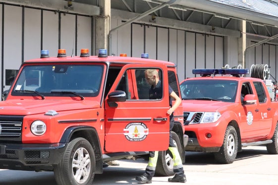 Das Kommandofahrzeug führt den Konvoi an. (Foto: LPA/Maja Clara)