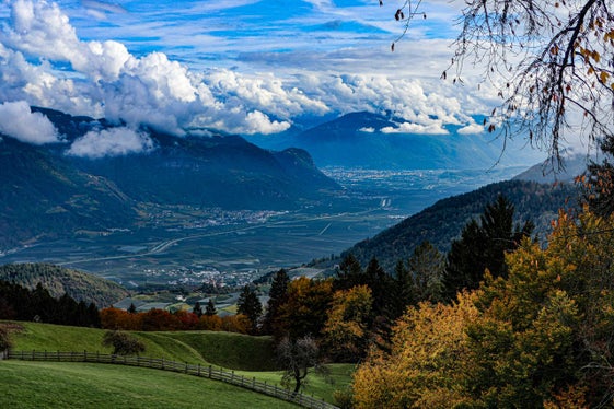 Bilder dieses Monats Oktober: Blick auf das Etschtal von Gfrill/Tisens aus (Foto: Martin Geier)