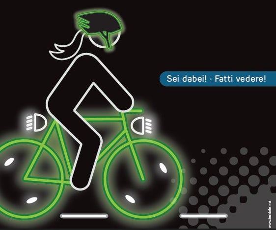 Die Sichtbarkeit der Radfahrer und die Sicherheit der Fahrräder stehen im Mittelpunkt der ersten Brixner Radlnacht samt Fahrrad-Lichter-Parade am Freitag, 13. September 2024. (Foto: www.insidebz.net)