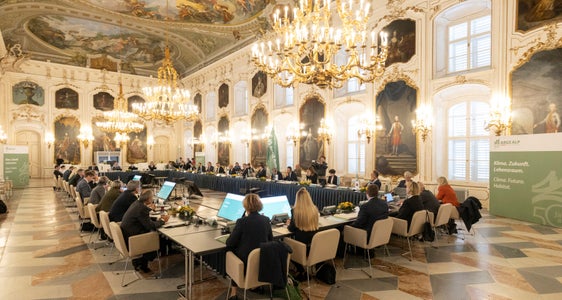 La Conferenza dei Capi di Governo nella  Sala dei Giganti della Hofburg di Innsbruck (Foto: Land Tirol/Die Fotografen)