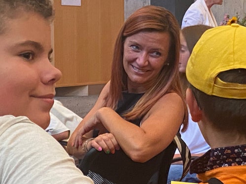 Anspruchsvolles Lernen kann begeisternd sein, sagte bei der heutigen Abschlusspräsentation in Vahrn Landesschuldirektorin Sigrun Falkensteiner. (Foto: LPA/Deutsche Bildungsdirektion/Thomas Troi)