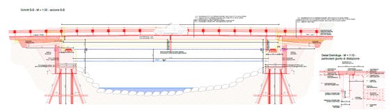 Der Längsschnitt der geplanten neuen Brücke über den Plimabach in Latsch. (Foto: LPA/Ressort für Mobilität und Infrastrukturen)