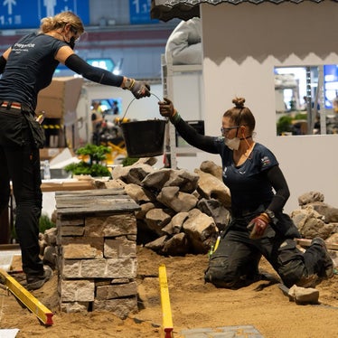 WorldSkills 2026: Teamarbeit im Bewerb Landscape Gardening (Foto: LPA/Fachschule Laimburg)