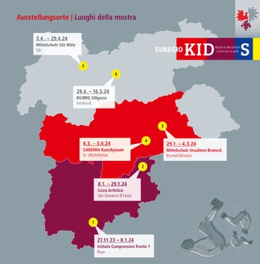 Die Ausstellungsorte (Grafik: Euregio)