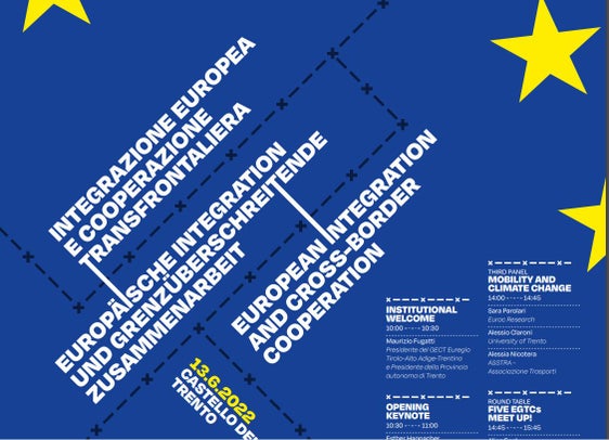 Il convegno "Integrazione europea e collaborazione transfrontaliera" concluderà lunedì 13 giugno gli Euregio-Talks