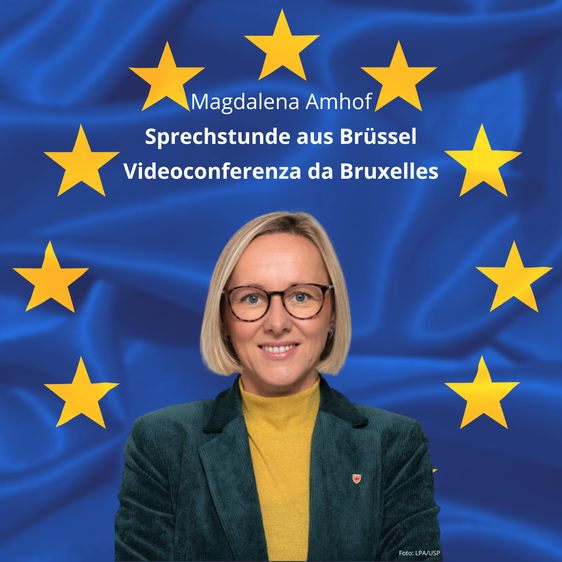 Europa-Landesrätin Magdalena Amhof bietet im Zuge ihres Brüssel-Besuchs eine Online-Sprechstunde an. (Foto: LPA) 