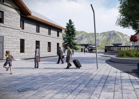 Entra in funzione il nuovo Centro di mobilità di Bressanone (Rendering: STA)