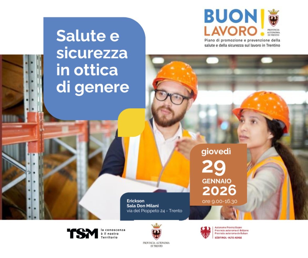 La sicurezza sul lavoro in ottica di genere: questo il tema di una conferenza che si terrà a Trento il 29 gennaio. (Fonte: USP)