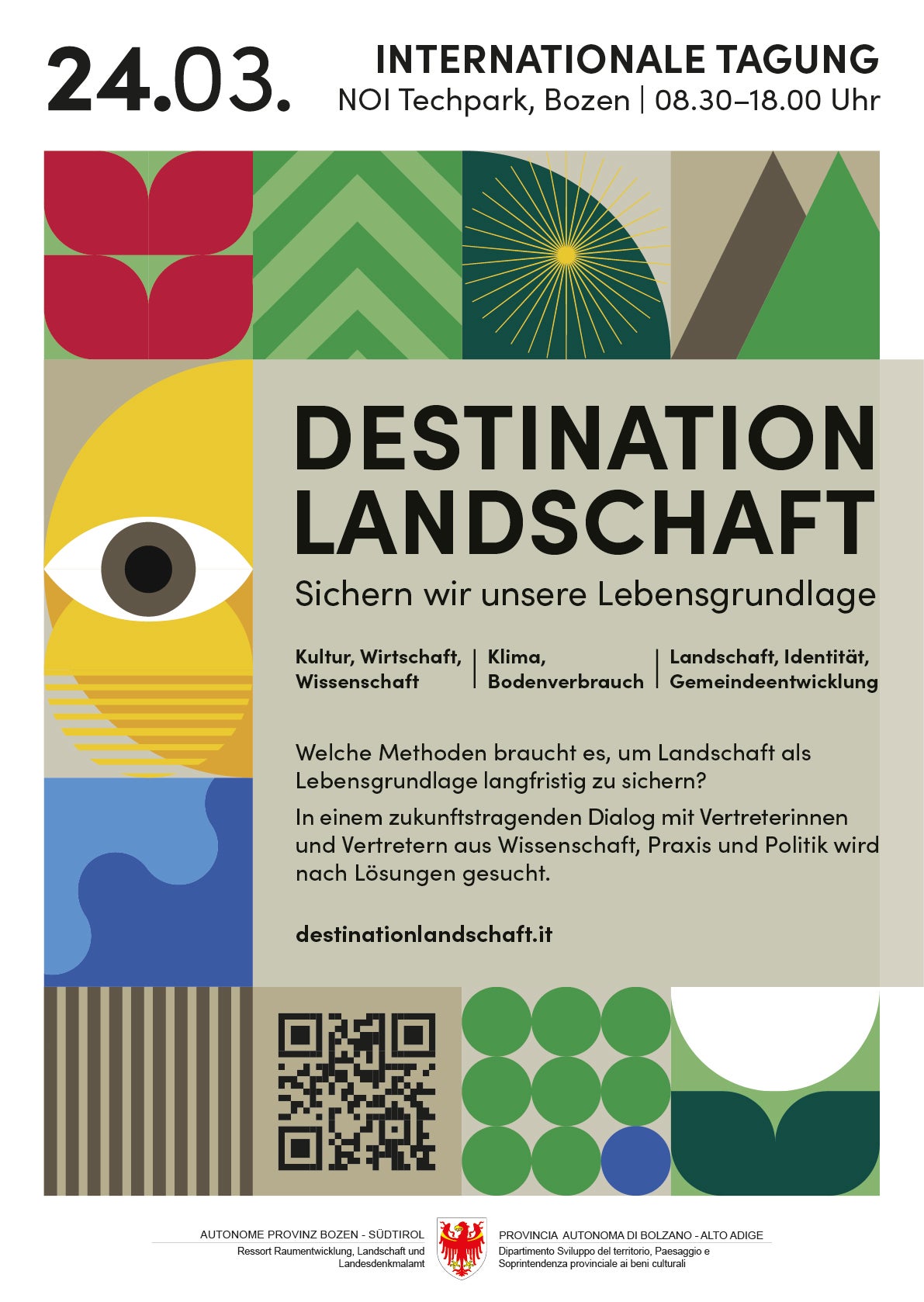 In einer Pressekonferenz am 22. März stellt Landesrätin Maria Hochgruber Kuenzer die internationale Fachtagung Destination Landschaft im NOI Techpark in Bozen vor. (Foto: LPA) 