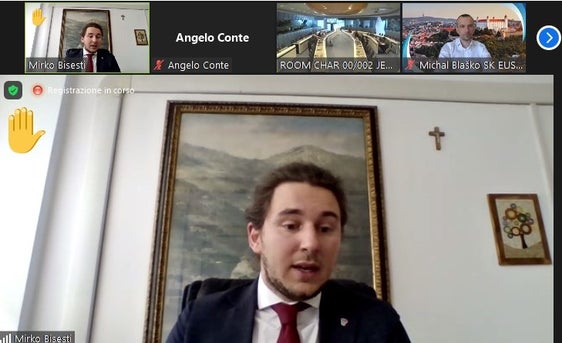 L'assessore Mirko Bisesti nel corso del suo intervento odierno (Foto: Ufficio stampa di Trento)