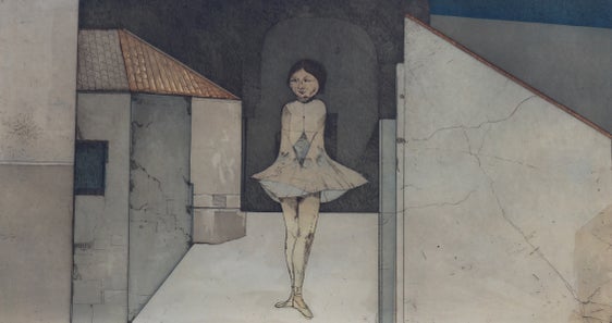 Un'opera dell'artista Karl Plattner, uno dei 100 lavori esposti alla Galleria Civica di Bolzano per celebrare il centenario dell'Associazione degli artisti altoatesini (Foto: Paola Bradamante) 