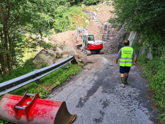 Die Wildbachverbauung nimmt nach dem Murgang im Höllentalbach in Partschins einen Lokalaugenschein vor. (Foto: LPA/Landesamt für Wildbach- und Lawinenverbauung West)