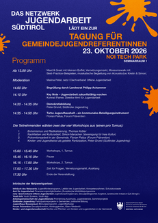 Das Programm der Tagung für Gemeindejugendreferentinnen und -referenten. (Grafik: Amt für Jugendarbeit)
