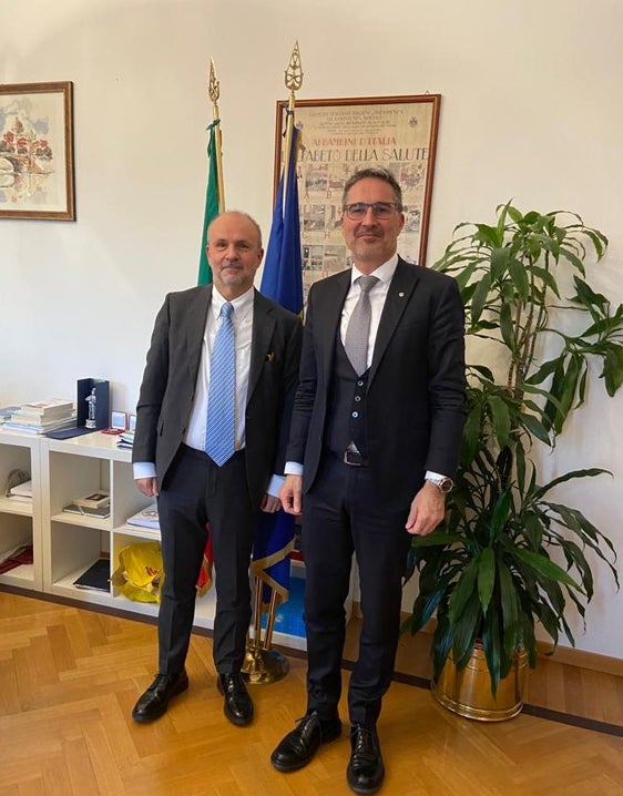 Da sinistra il ministro della Salute, Orazio Schillaci, e il presidente della Provincia autonoma di Bolzano Arno Kompatscher (Foto: ASP)