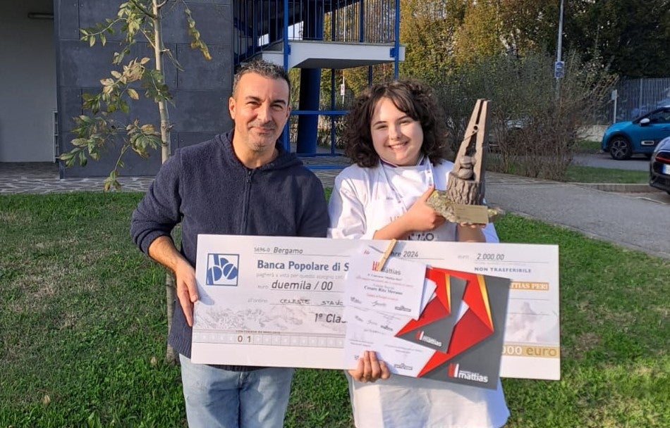 Una trasferta produttiva a Livigno per la scuola Ritz. Nella foto l'allieva Celeste Stavole e il docente Michele Grandinetti. (Foto: USP)