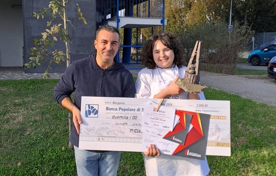 Una trasferta produttiva a Livigno per la scuola Ritz. Nella foto l'allieva Celeste Stavole e il docente Michele Grandinetti. (Foto: USP)
